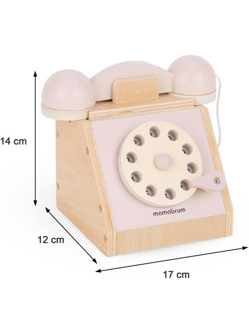 Telefone madeira vintage infantil disco rotativo mamabrum - Kiabi Telefone madeira vintage infantil disco rotativo mamabrum - Kiabi