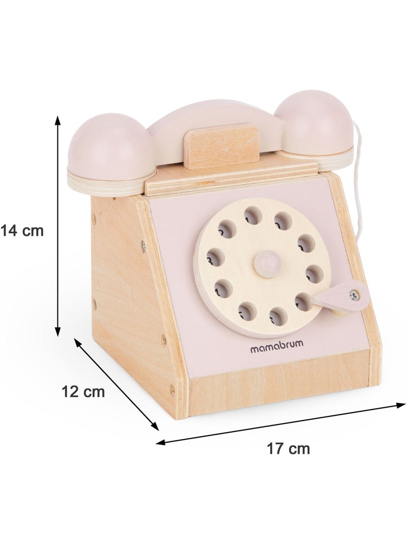 Telefone madeira vintage infantil disco rotativo mamabrum N/D - Kiabi