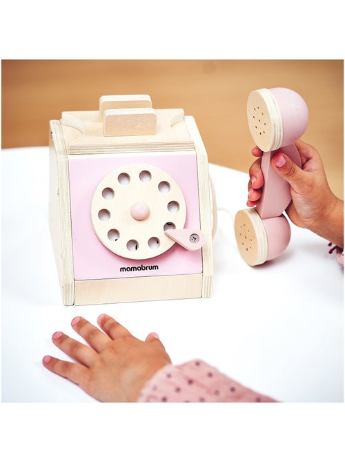 Telefone madeira vintage infantil disco rotativo mamabrum - Kiabi Telefone madeira vintage infantil disco rotativo mamabrum - Kiabi