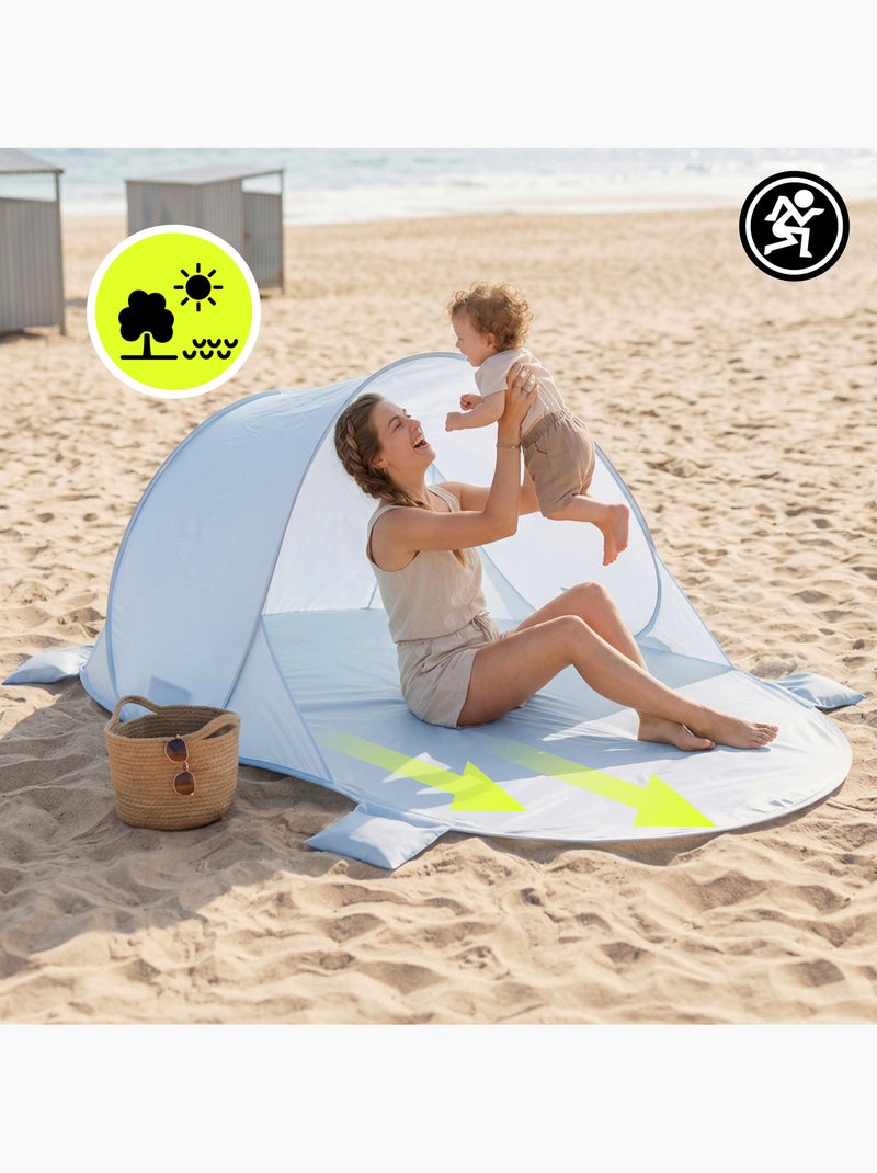 Tenda de praia pop-up hypermotion - abrigo leve e rápido para toda a família Azul - Kiabi