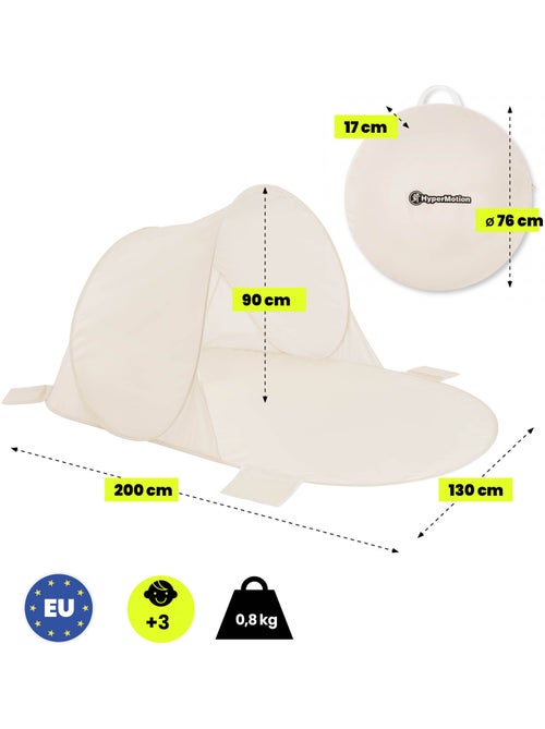 Tenda de praia pop-up hypermotion - abrigo leve e rápido para toda a família - Kiabi