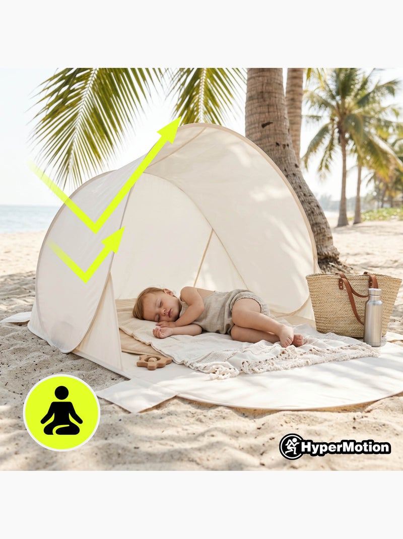 Tenda de praia pop-up hypermotion - abrigo leve e rápido para toda a família Bege - Kiabi