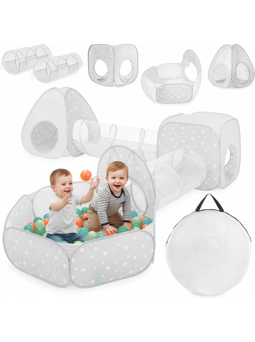 Tenda infantil pop up 5em1 2 tendas 2 tuneis piscina bolas mamabrum - Kiabi