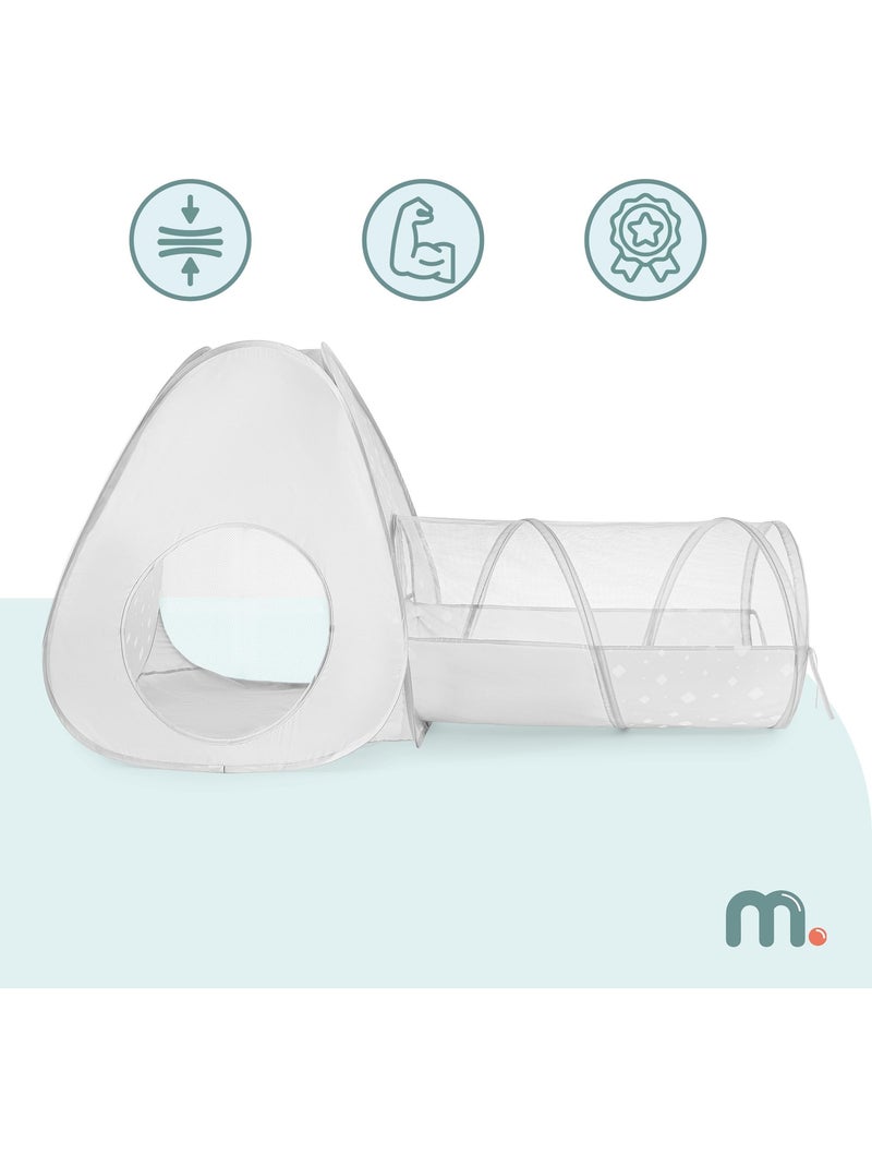 Tenda pop-up 2 em 1 mamabrum para crianças – tenda tipi e túnel de brincadeira Cinza - Kiabi