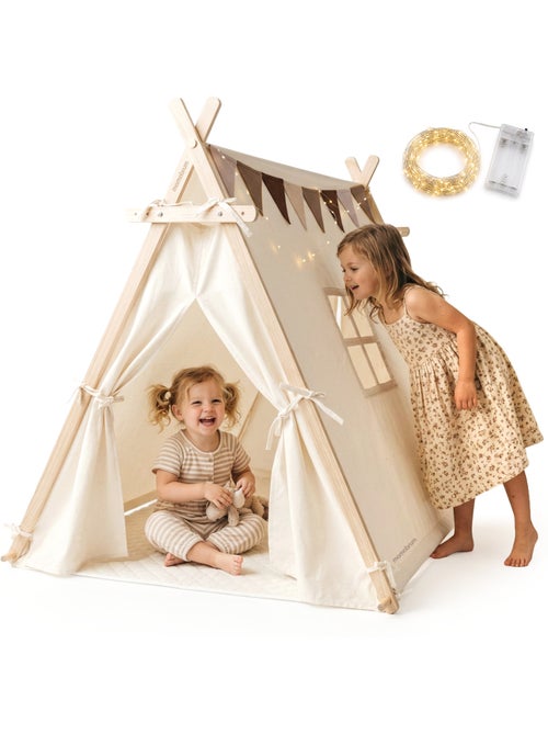 Tenda tipi de jogo madeira crianças 110x90x120cm mamabrum - Kiabi Tenda tipi de jogo madeira crianças 110x90x120cm mamabrum - Kiabi