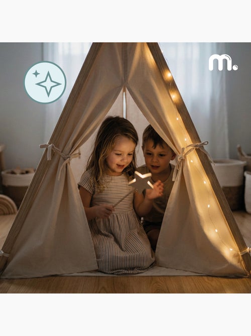 Tenda tipi de jogo madeira crianças 110x90x120cm mamabrum - Kiabi Tenda tipi de jogo madeira crianças 110x90x120cm mamabrum - Kiabi