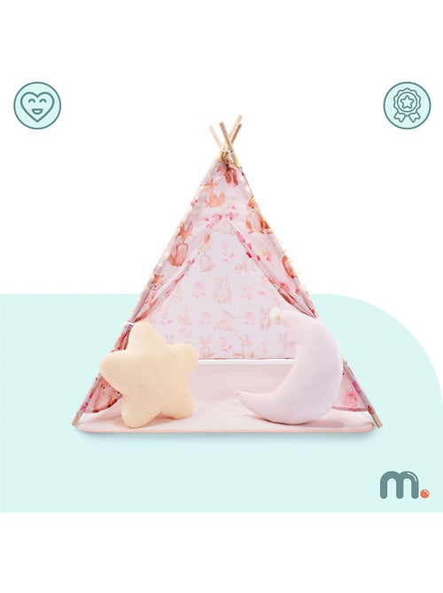 Tenda tipi infantil mamabrum com tapete, almofadas e luz led - Kiabi