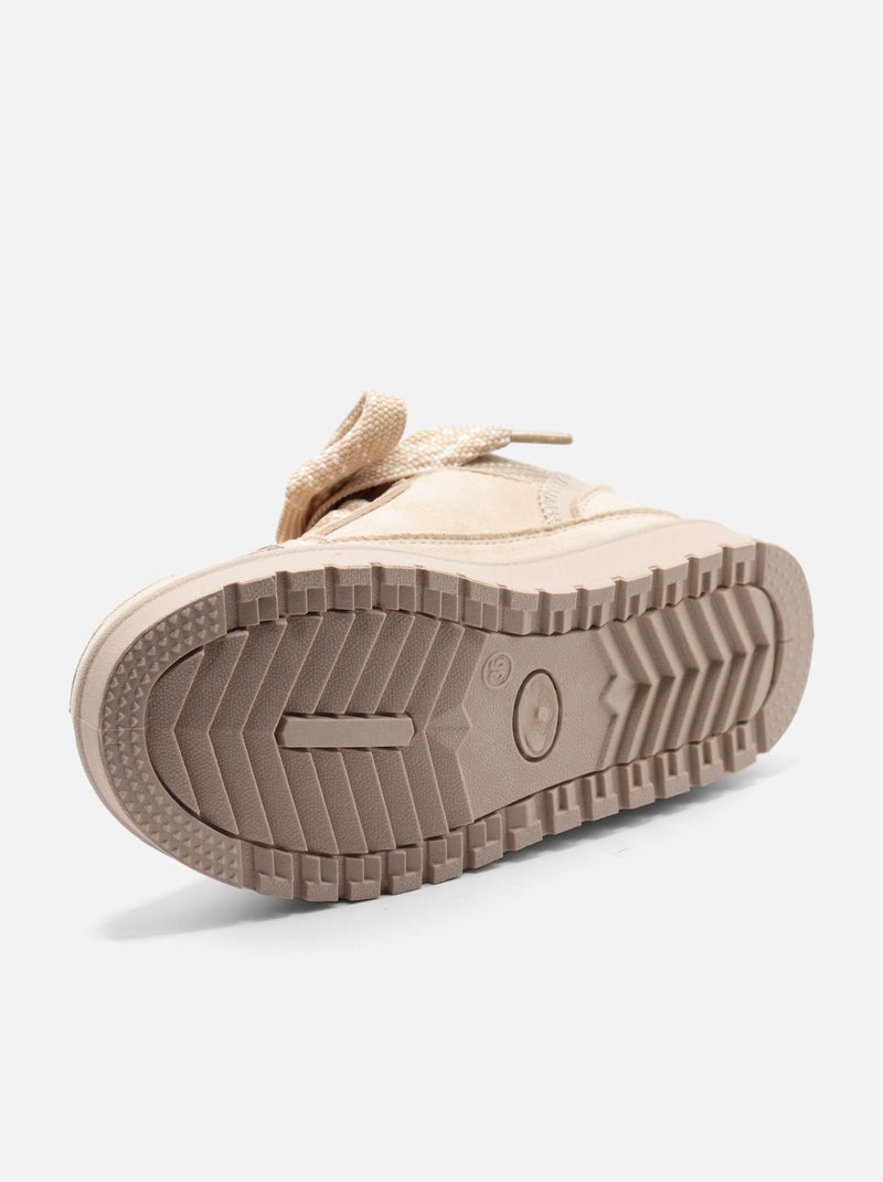 Ténis alça cruzada Bege - Kiabi