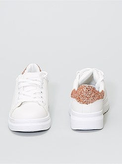 Ténis brancos com brilhantes - Kiabi