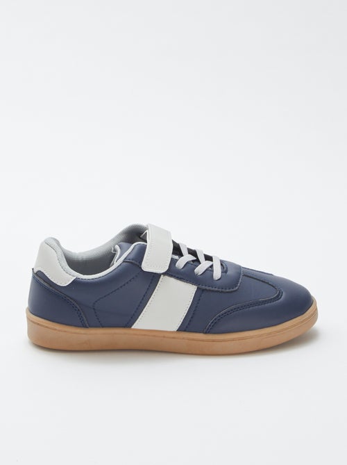 Ténis com atacadores e tira de velcro - Kiabi