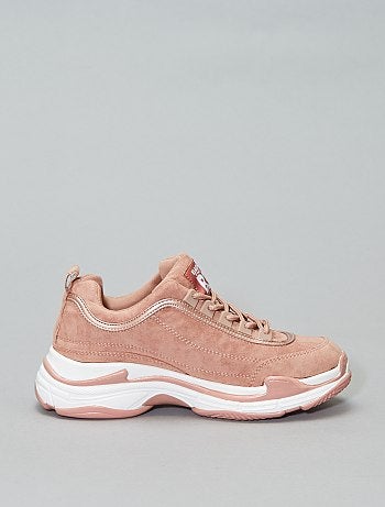 Ténis com atacadores em camurça sintética - Kiabi