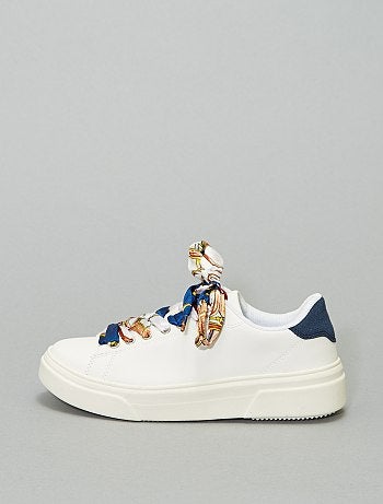 Ténis com atacadores em cetim - Kiabi