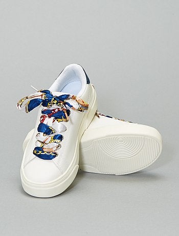 Ténis com atacadores em cetim - Kiabi