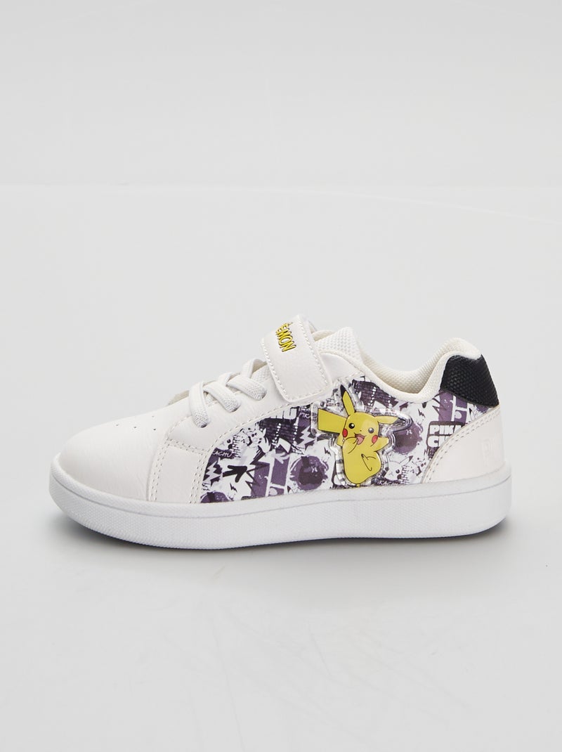 Ténis com atacadores + velcro 'Pokémon' Branco - Kiabi