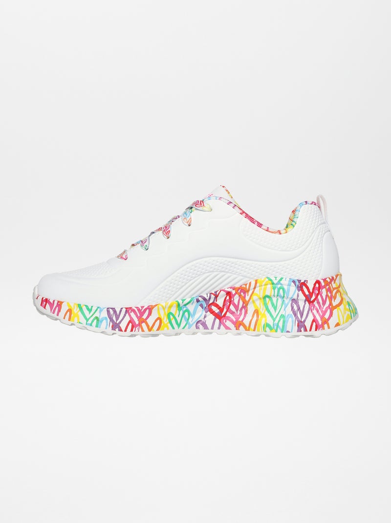 Ténis com estampado 'coração' 'Skechers' Branco - Kiabi