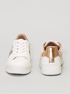 Ténis com faixas coloridas - Kiabi