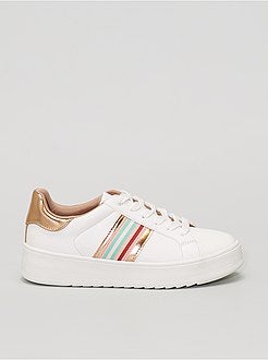 Ténis com faixas coloridas - Kiabi