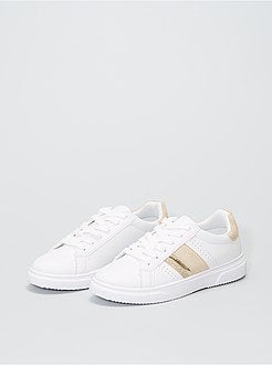 Ténis com pormenores dourados - Kiabi