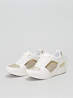 Ténis com salto de cunha - Kiabi