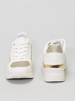 Ténis com salto de cunha - Kiabi