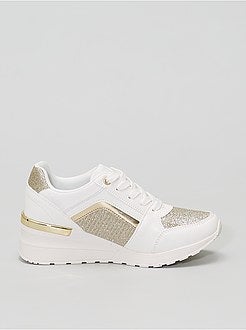 Ténis com salto de cunha - Kiabi