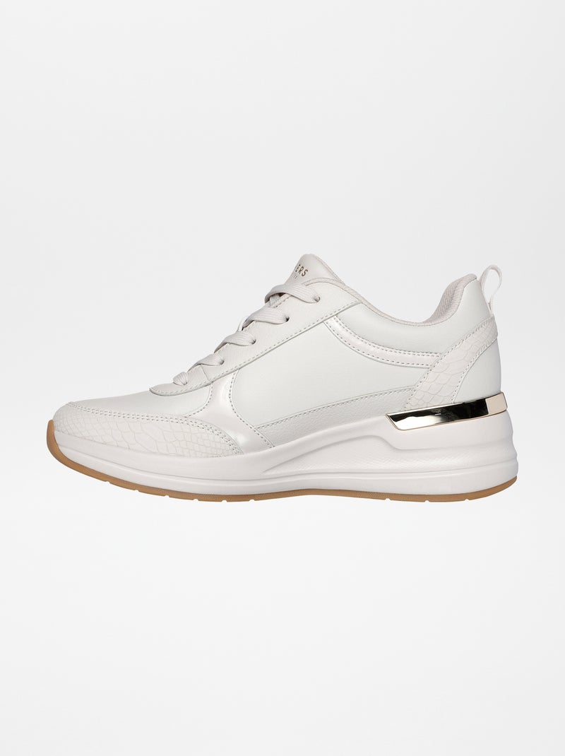 Ténis com sola de cunha 'Skechers' Branco - Kiabi