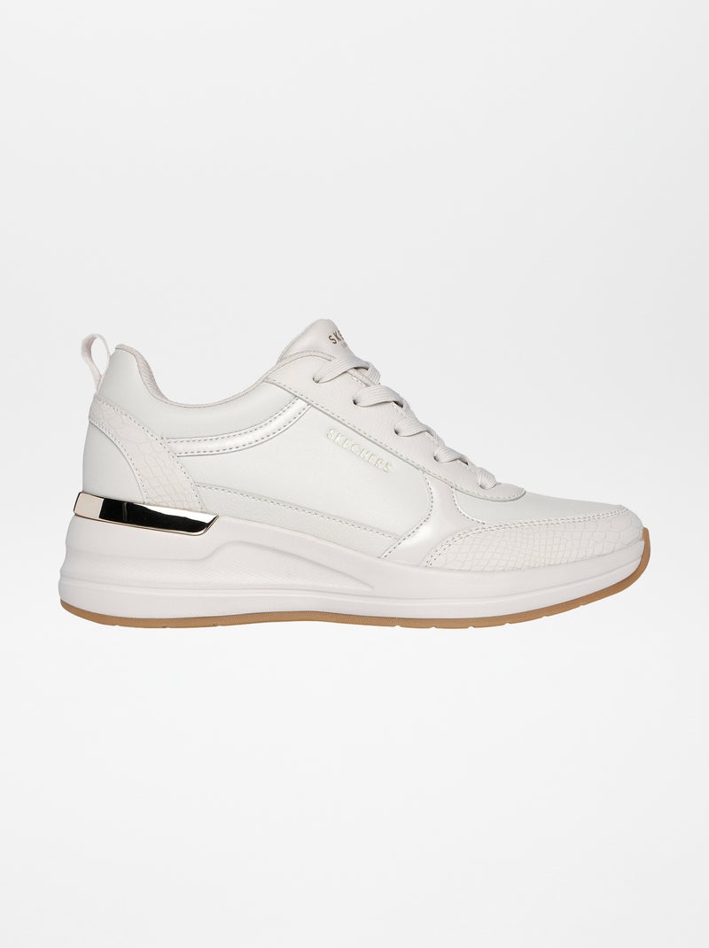 Ténis com sola de cunha 'Skechers' Branco - Kiabi