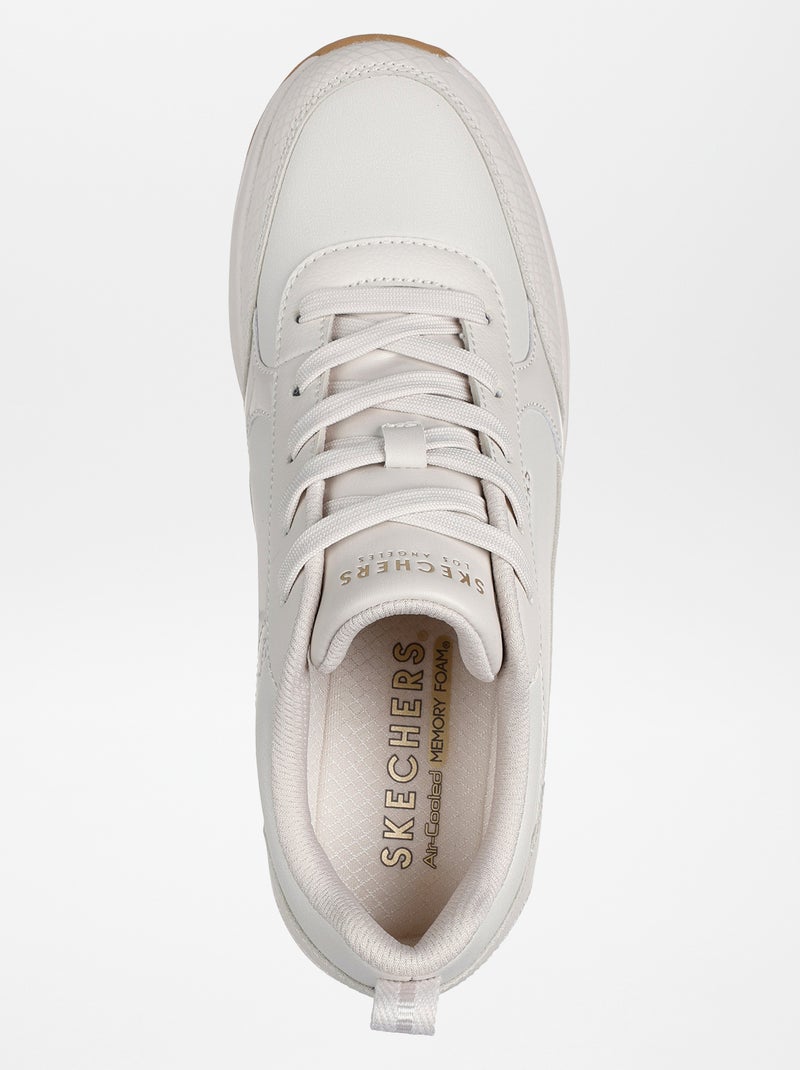 Ténis com sola de cunha 'Skechers' Branco - Kiabi
