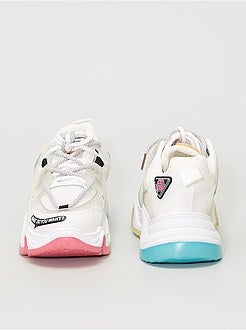 Ténis com sola grossa multicores - Kiabi