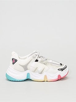 Ténis com sola grossa multicores - Kiabi