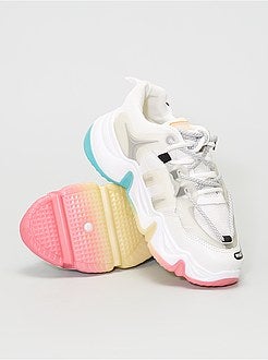 Ténis com sola grossa multicores - Kiabi