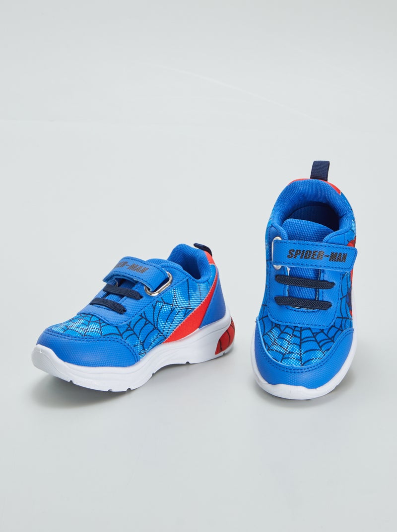 Ténis com solas luminosas 'Homem-Aranha' AZUL - Kiabi