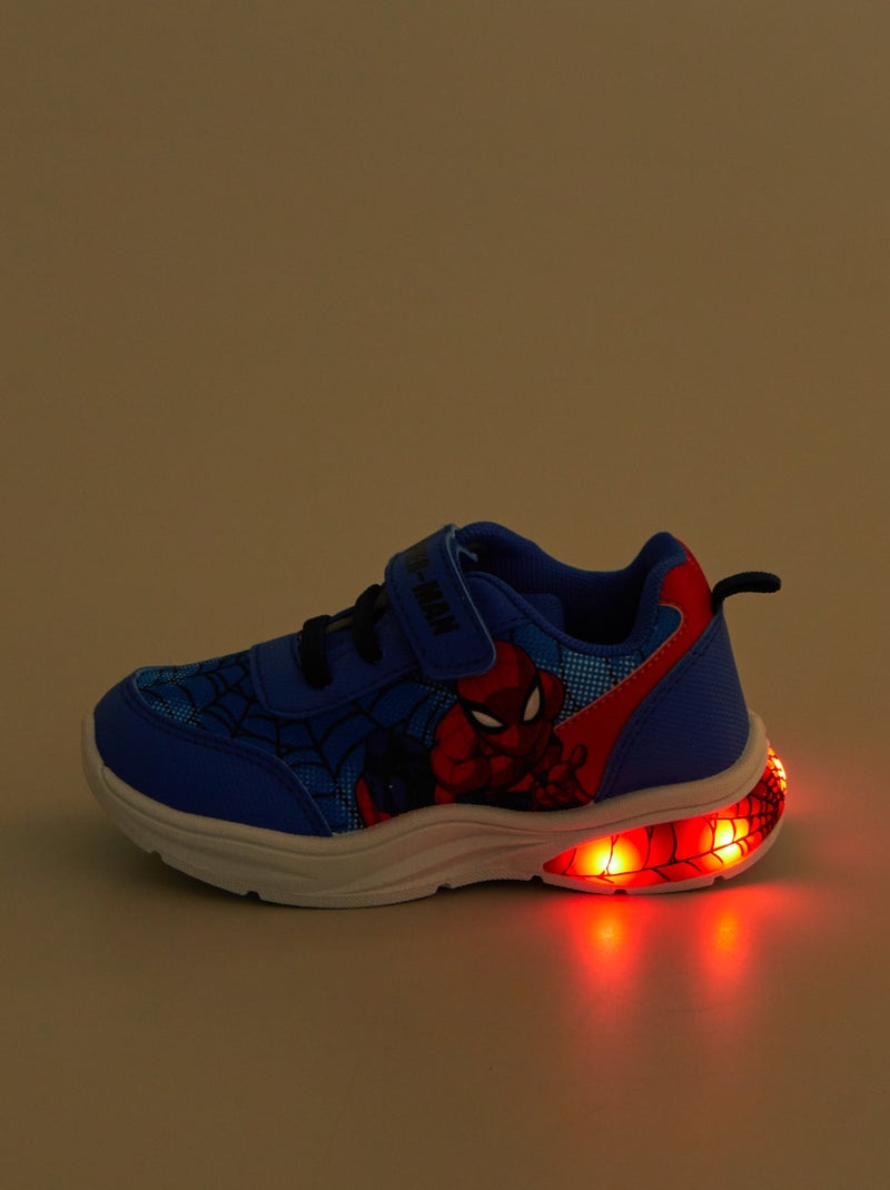 Ténis com solas luminosas 'Homem-Aranha' AZUL - Kiabi
