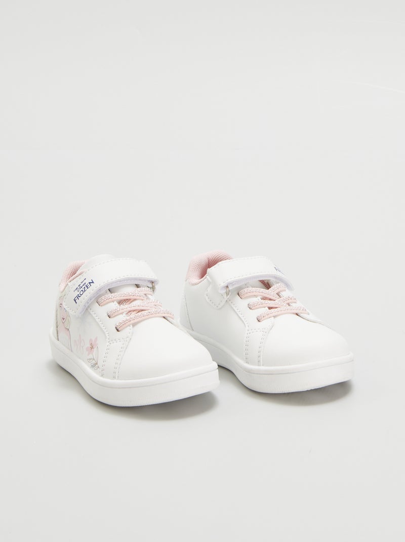 Ténis com tira de velcro 'Frozen' BRANCO - Kiabi