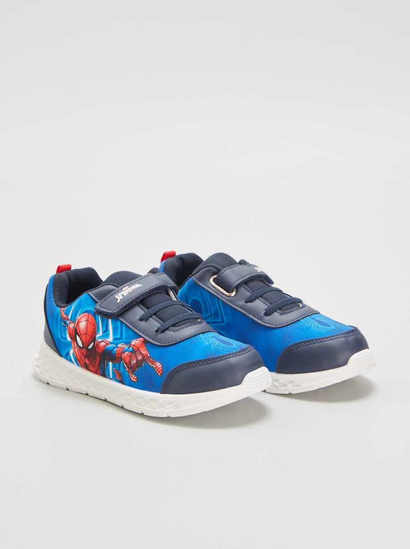 Ténis com tira de velcro 'Homem-Aranha' Azul - Kiabi