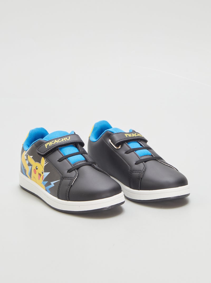 Ténis com tira de velcro 'Pokémon' Preto/Azul - Kiabi