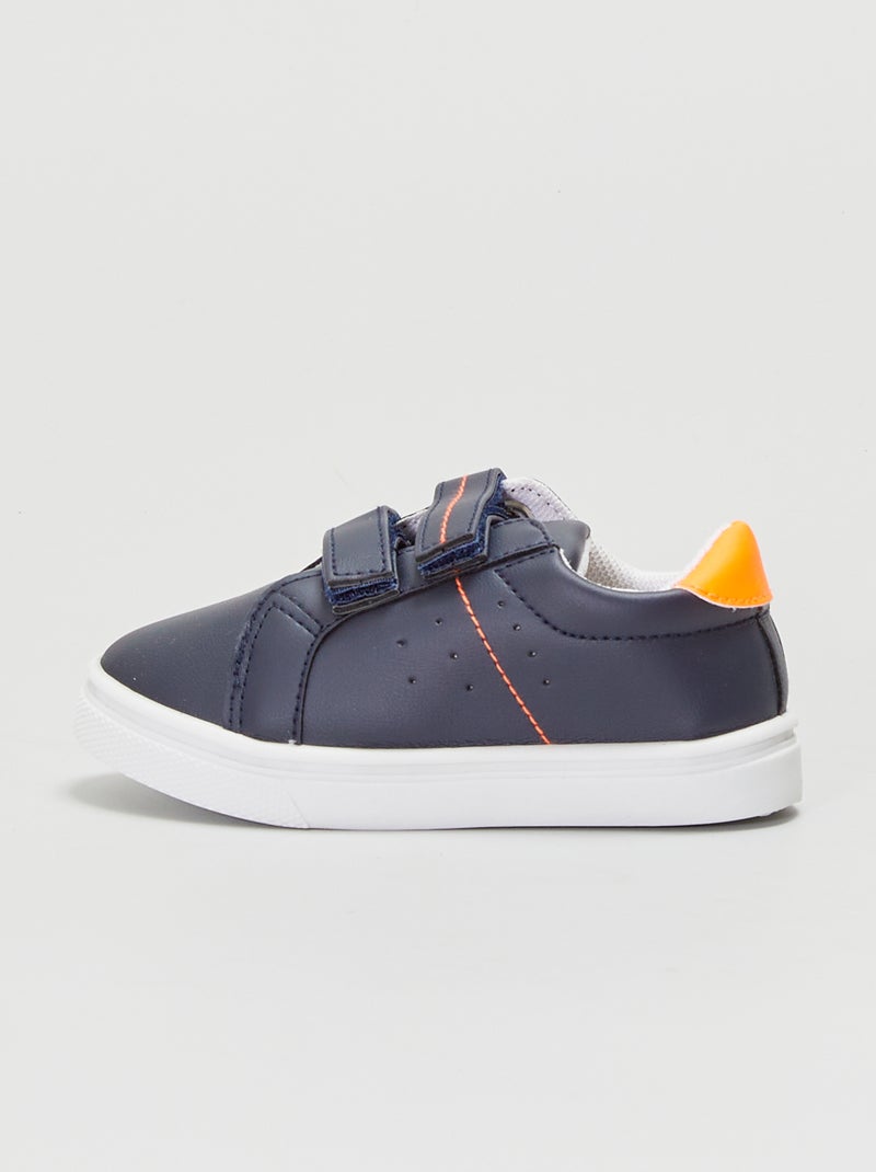 Ténis com tiras de velcro AZUL - Kiabi