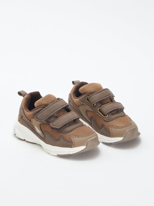 Ténis com tiras de velcro - Kiabi