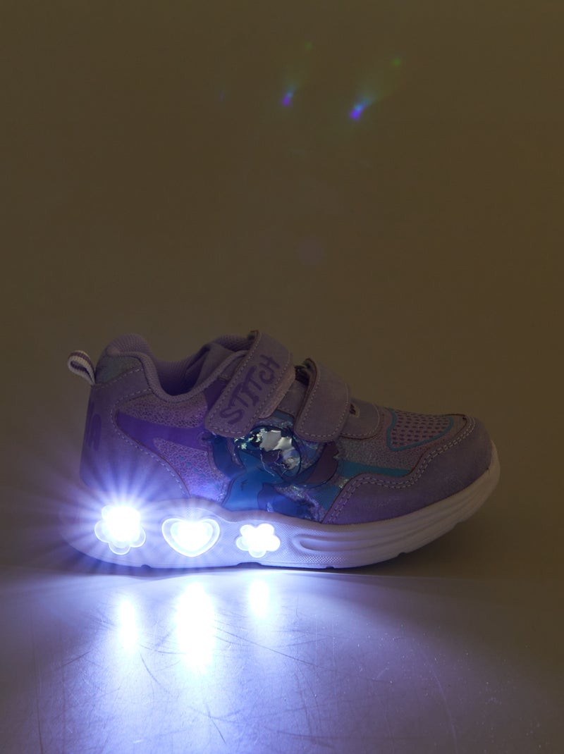 Ténis com tiras de velcro com LED 'Stitch' 'Disney' ROSA - Kiabi