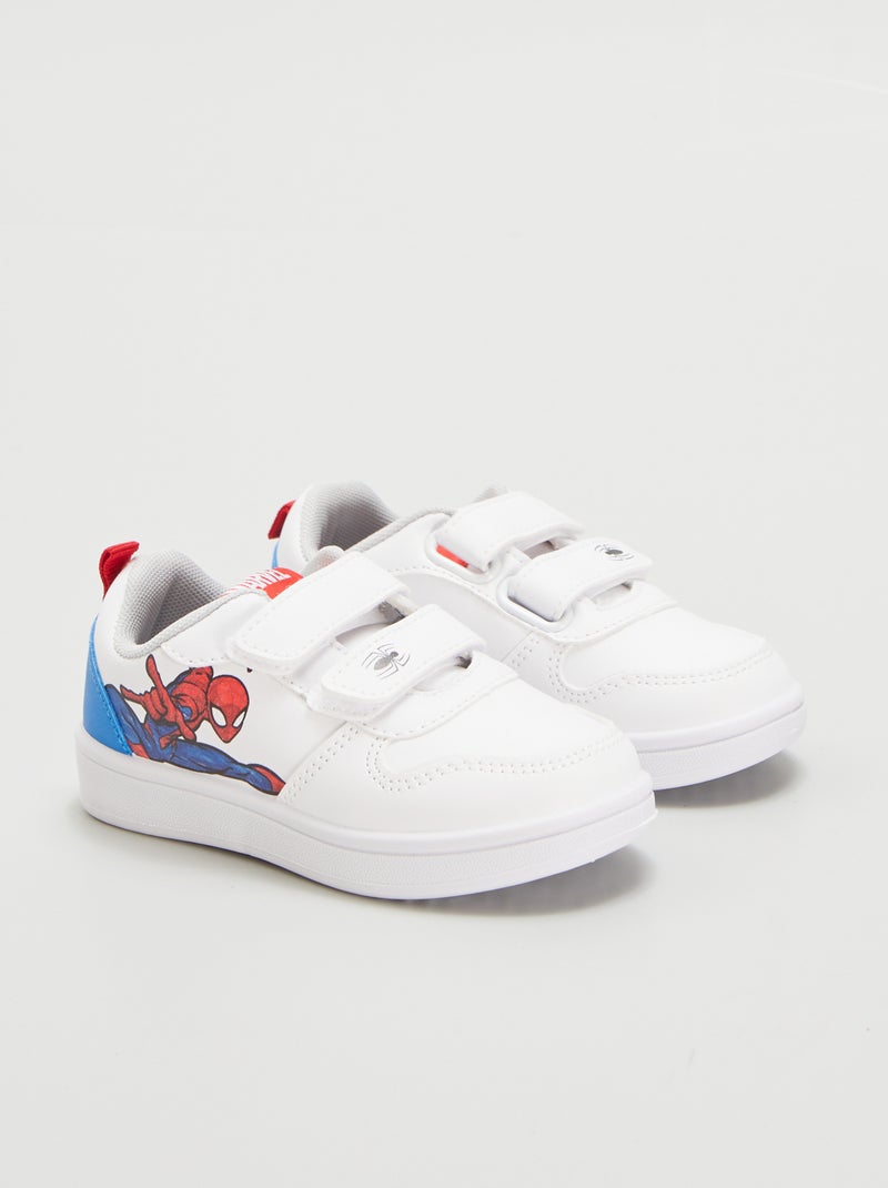 Ténis com tiras de velcro 'Homem-Aranha' BRANCO - Kiabi