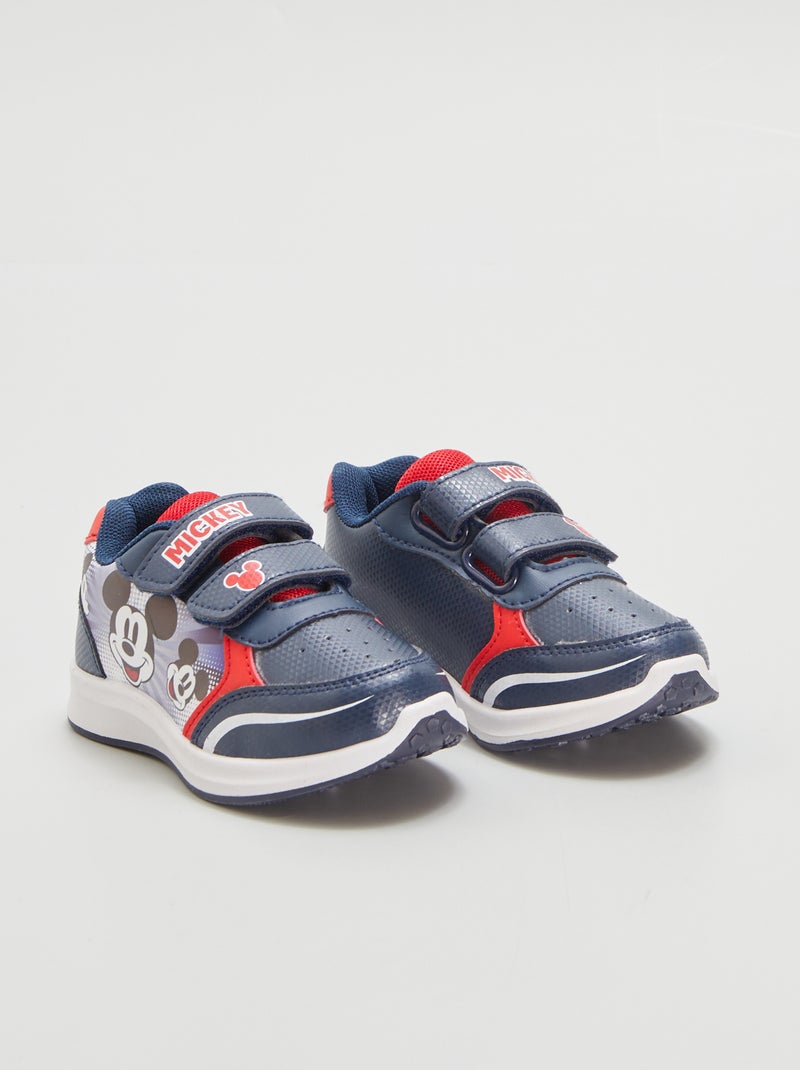 Ténis com tiras de velcro 'Mickey' Azul - Kiabi