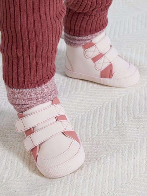 Ténis com tiras de velcro 'Minnie e Mickey' - Kiabi