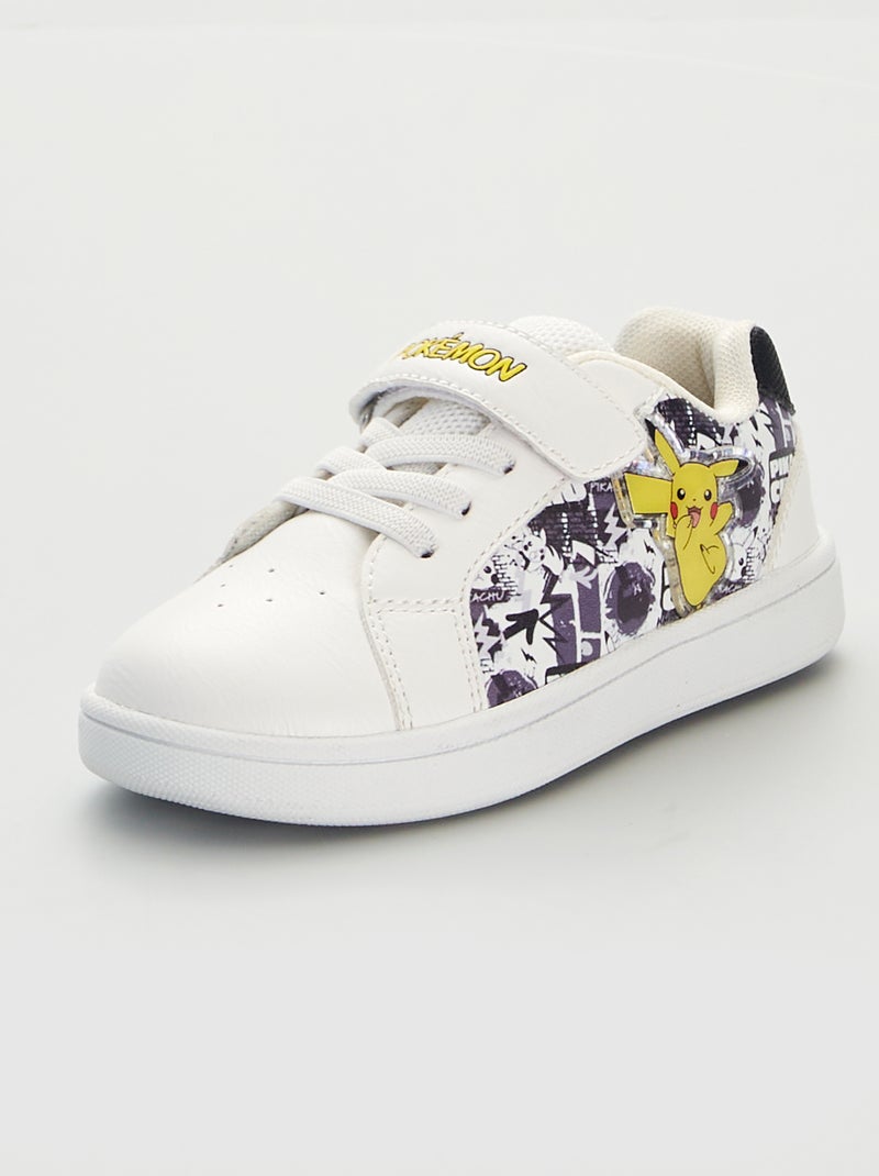 Ténis com tiras de velcro 'Pikachu' 'Pokemon' Branco - Kiabi