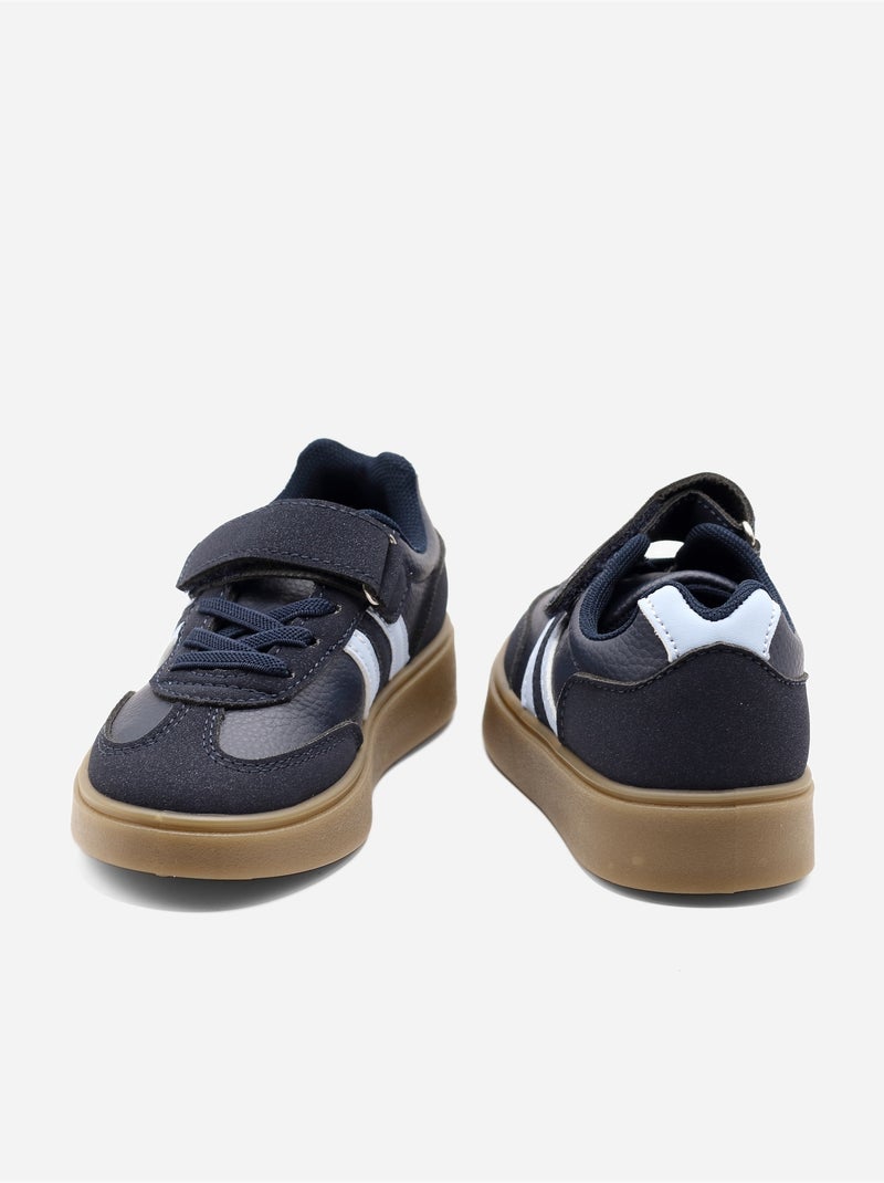 Ténis com velcro Azul escuro - Kiabi