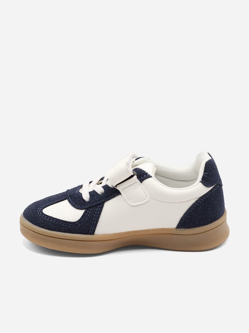 Ténis com velcro Azul escuro - Kiabi