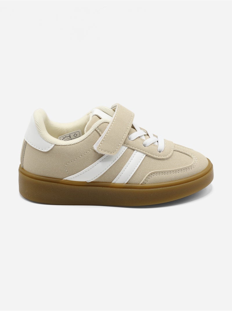 Ténis com velcro Bege - Kiabi