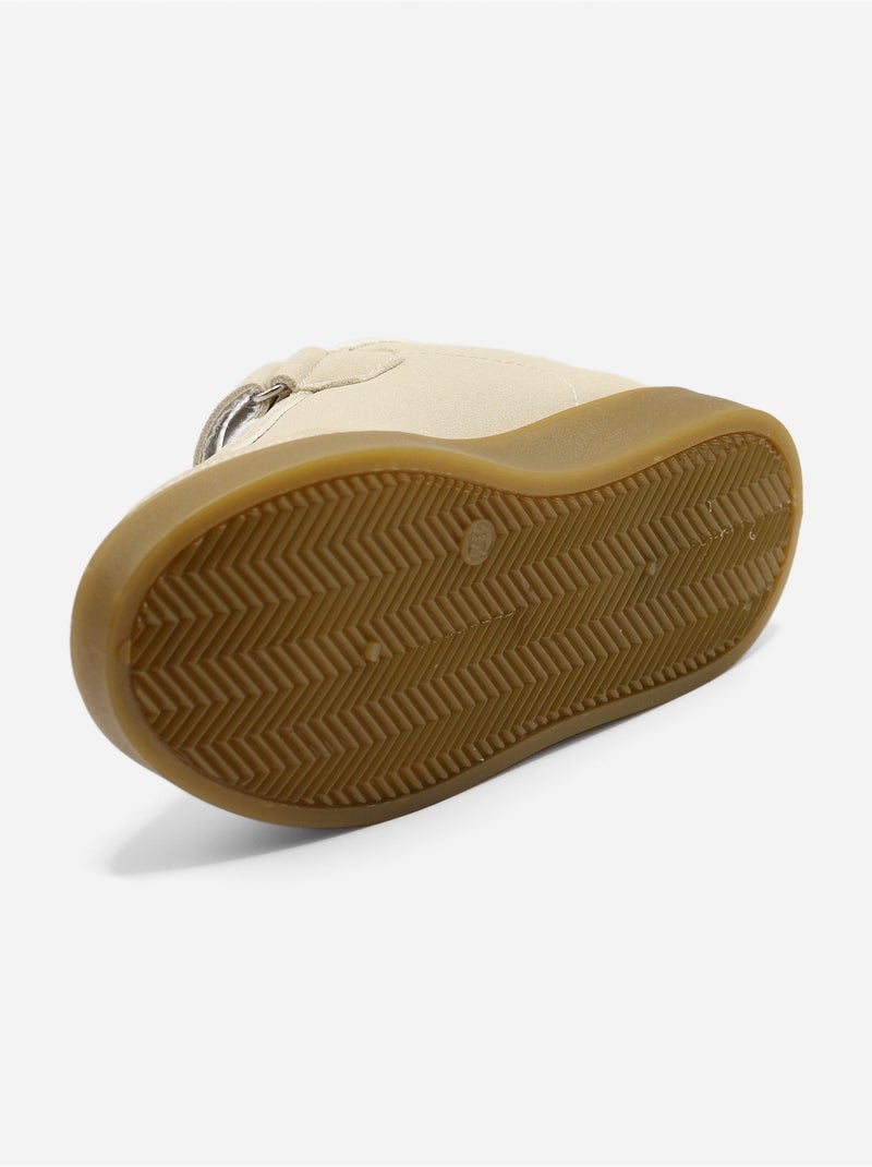 Ténis com velcro Bege - Kiabi