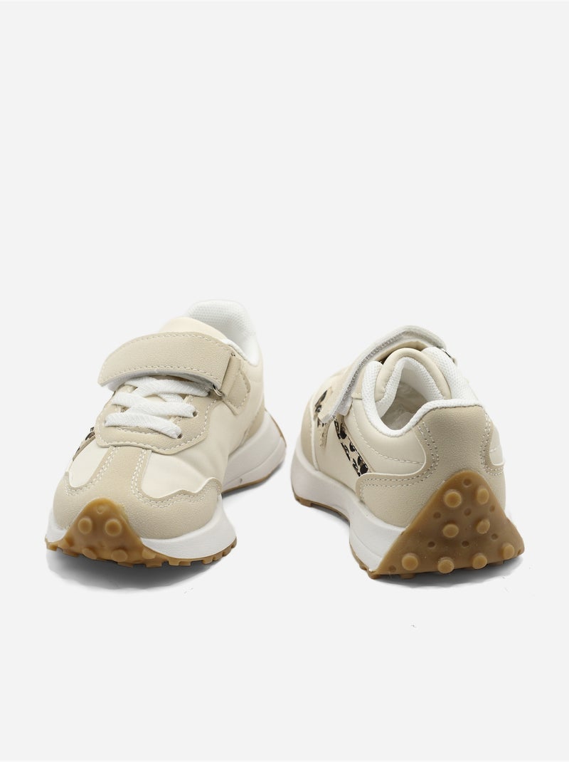 Ténis com velcro Bege - Kiabi