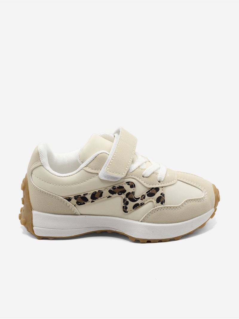 Ténis com velcro Bege - Kiabi