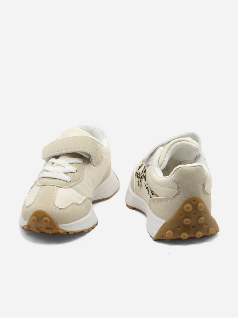 Ténis com velcro Bege - Kiabi